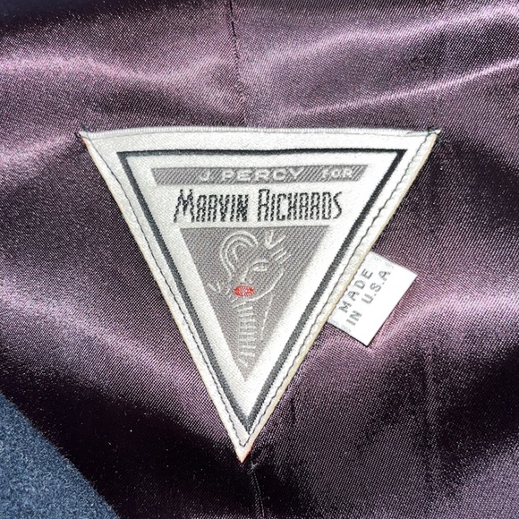 Vintage J Percy For Marvin Richards Designer Wool & Faux Fur Lined Womens Coat - Picture 2 of 9